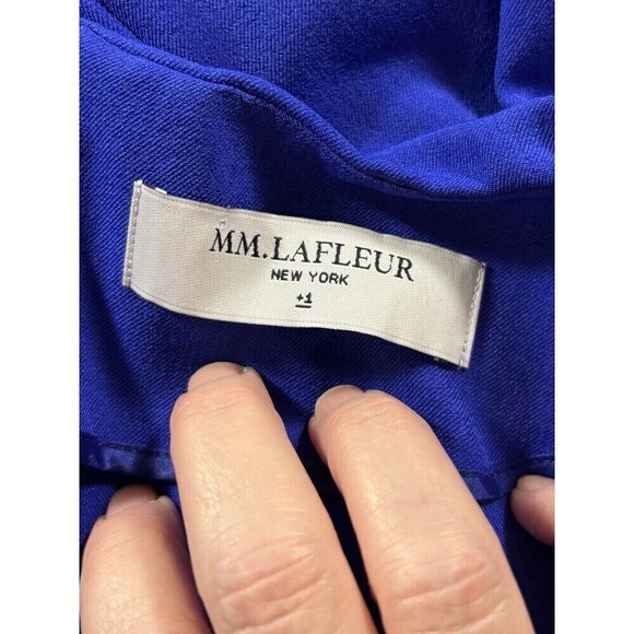 MM Lafleur Emily Dress Bright Indigo Blue + 1  20 Midi Square Neck Short Sleeve - Picture 6 of 12